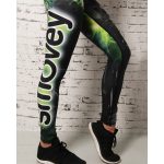 FITNESS-HOSE – Green Crystal Camouflage | Damen